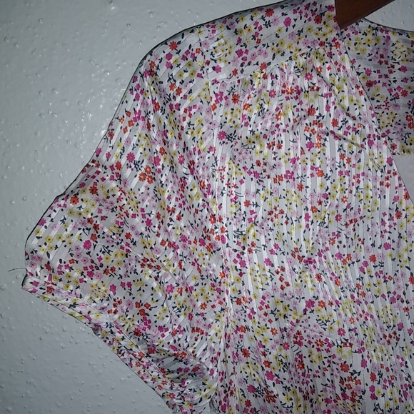 J.Crew 2 XS Floral Midi Maxi Dress Button Down Front Pink Yellow NWOT - Picture 4 of 12